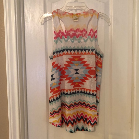 Daytrip Tops - Daytrip Aztec Print Tank Top